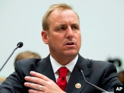 FILE - Rep. Jeff Denham, R-Calif., testifies at a hearing on Capitol Hill in Washington, July 23, 2013.