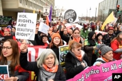 Participants attend the Women's March on Washington on Jan. 21, 2017 in Washington.