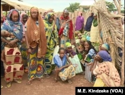 CAR refugee women wait to be registered at Gado Badjere, eastern Cameroon.