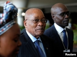South African President Jacob Zuma tours the World Economic Forum on Africa meeting in Durban, South Africa, May 3, 2017.