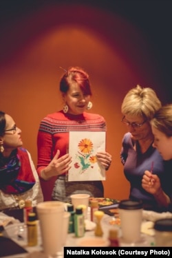 Марина Волк під час заняття