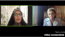 شعرخوانی فریده مرادخانی در مراسم بزرگداشت زادروز شهبانو فرح پهلوی در حزب مشروطه ایران