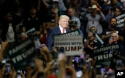 Republican presidential candidate Donald Trump speaks during a rally, in Fresno, Calif., May 27, 2016.
