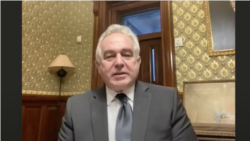 美国白宫印太事物协调员坎贝尔(Kurt Campbell)2022年1月10日参加CSIS一场讨论会（CSIS视频截图）