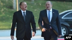 Gürcüstan prezidenti Giorgi Margelaşvili Azərbaycan prezidenti İlham Əliyevlə.