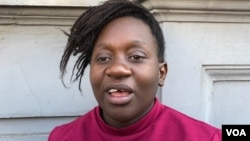Belinda Chinowawa of Zimbabwe Lawyers for Human Rights, who represented Zimbabwean citizens living in the diaspora, speaks to reporters in Harare, May 30, 2018, after the country's Constitutional Court’s Full Bench dismissed her clients’ claim. (S. Mhofu/VOA)