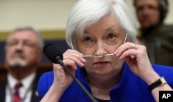 FILE - Federal Reserve Board Chair Janet Yellen prepares to testify on Capitol Hill in Washington, Feb. 10, 2016, before the House Financial Services Committee hearing on monetary policy and the state of the economy.