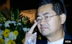 时事评论人士郭宝胜（美国之音国符拍摄）