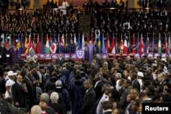 Ministers arrive for the funeral services for the Reverend Clementa Pinckney in Charleston, S.C., June 26, 2015.