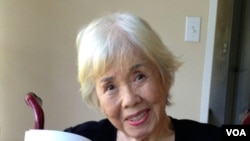 Dancer, actress and nightclub hostess Mai Tai Sing, now 91 (H. Chang/VOA).