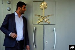 An official leaves the Saudi Arabia consulate in Istanbul, Turkey, Oct. 7, 2018.