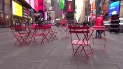 Pandemi Virus Corona Covid-19 di New York membuat kota tersebut sepi. (Foto: VOA)