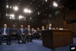 Former FBI director James Comey testifies before the Senate Select Committee on Intelligence, on Capitol Hill in Washington, June 8, 2017.