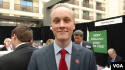 College student Trent Carlson supports John Kasich for the Republican presidential nomination, "but at the same time, I do like quite a lot of what Donald Trump has to say. He has really shaken up the party."