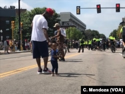 Counterprotesters gather to march against a planned "free speech" rally being held by conservative organizers at Boston Common in Boston, Aug. 19, 2017.