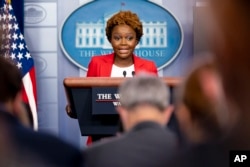 Wakil Jubir Gedung Putih, Karine Jean-Pierre. (AP/Andrew Harnik)