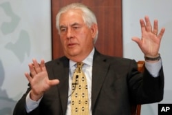 Secretary of State Rex Tillerson speaks at the Center for Strategic and International Studies, Oct. 18, 2017, in Washington.