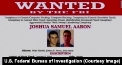 Wanted by the U.S. Federal Bureau of Investigation: Joshua Aaron.