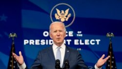 Novoizabrani predsednik Džo Bajden na konferenciji za novinare u Vilmingtonu, 6. januara 2021.