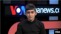 Noeh Binoo is interviewed by Voice of America in Washington, Dec. 15, 2017. He talked about his meeting with U.S. and U.N. officials to lobby for persecuted religious minorities in Iraq.