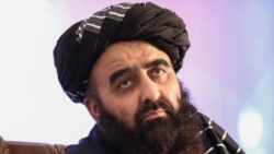 The foreign minister in Afghanistan’s new Taliban-run Cabinet, Amir Khan Muttaqi, gives a press conference in Kabul, Afghanistan, Sept. 14, 2021.