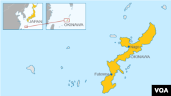 Map of Okinawa, Japan
