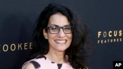 Screenwriter Angela Workman seen at Los Angeles Premiere of Focus Features' "The Zookeeper's Wife" at ArcLight Hollywood, March 27, 2017, in Los Angeles.