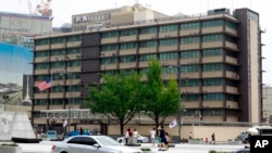 FILE - Main building of U.S. embassy is seen in Seoul, July 26, 2011.