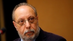 Hanny Megally, member of the Commission of Inquiry on Syria attends the launch of their report on violence in Syria at the United Nations in Geneva, March 15, 2018