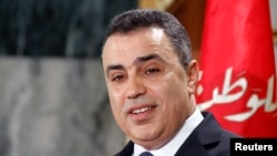 Tunisia's Prime Minister Mehdi Jomaa speaks during a news conference in Tunis, Jan. 26, 2014.