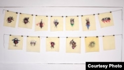 Idahor's 'Shut Cut" installation ventures onto new aesthetic grounds of her Hairvolution exhibition (Bola Oguntade. Poseidon Images)