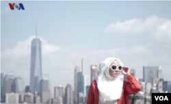 Anniesa Hasibuan saat mengikuti New York Fashion Week 2016