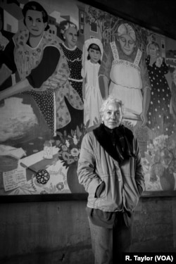 Heidi Schork, Director of the Mayor’s Mural Crew for the City of Boston, conceived of the idea for the "Immigrant Grandmothers" mural after noticing more elderly women on East Boston's streets than in other areas of the city.