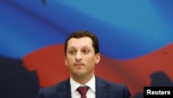 FILE - Kirill Shamalov, an executive of Russian energy company Sibur and husband of one of Russian President Putin's two daughters, attends a session of the National Oil and Gas Forum in Moscow, Russia, April 20, 2016.
