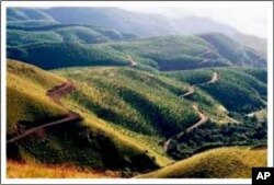 The view from Van Der Merwe's brewery on the high Long Tom Pass in South Africa's Mpumalanga province