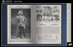 The Library of Congress website 'National Jukebox," showing the interactive 1919 Victrola Book of the Opera.