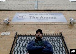 Shammrie Brown, who helped organize a gun buy-back program last summer, stands in front of the New Life Covenant Church Southeast in Chicago, Nov. 9, 2018.
