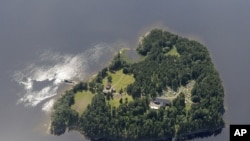 Aerial view of Utøya Island, where the suspected gunman shot and killed at least 84 people. (AP)
