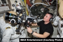 The IMAX cameras used to record video for the 2010 documentary about repairing the Hubble were bulky and a bit unwieldy in zero gravity