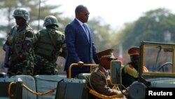 Burundi's President Pierre Nkurunziza arrives for the celebrations to mark Burundi's 55th anniversary of independence at the Prince Louis Rwagasore stadium in Bujumbura, Burundi, July 1, 2017.