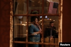 Stacey Abrams, running for the Democratic primary for Georgia's 2018 governor's race, speaks to a meeting of young Democrats in Cobb County, Georgia, November 16, 2017.