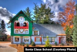 Hundreds of Santas attend classes at the Santa House each year to learn how to be a good Saint Nick.