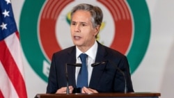 U.S Secretary of State Antony Blinken gives a speech on U.S.-Africa policy at the Economic Community of West African States in Abuja, Nigeria, Nov. 19, 2021.