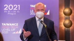 Pavel Fischer speaks at a Taiwan-Czechia forum Oct. 25, 2021, held in Prague. (Taiwan Foreign Ministry).