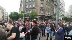 Protest u Beogradu (Foto: VOA/Aleksandra Nenadović)