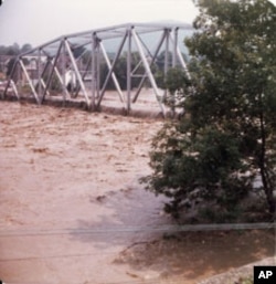 Johnstown is still flood-prone. This shot was taken in 1977, when 85 people died, hundreds were left homeless, and property damage topped $300 million in flooding that followed a summer deluge.