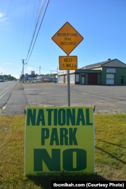 The local community has mixed feelings about establishing a national park in the North Maine Woods.