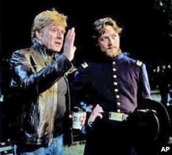 Robert Redford directs James McAvoy in 'The Conspirator.'