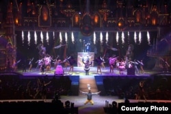 Disney's "The Beauty and the Beast" Broadway show on stage in India.