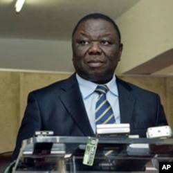 Zimbabwe's PM Morgan Tsvangirai at a press conference in Harare (File)
